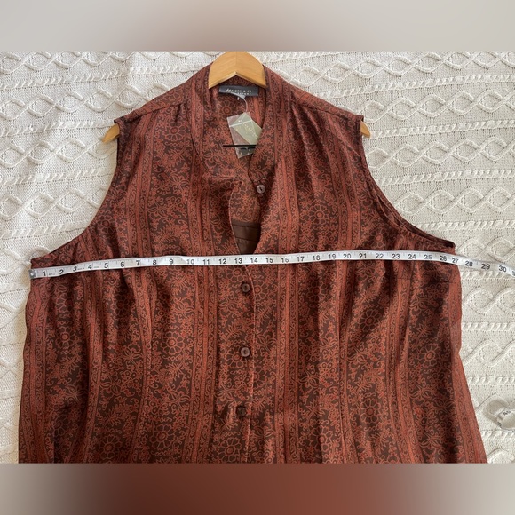 Lane Bryant Designs & Co. Light Brown Patterned Maxi Length Dress Size 24W - Picture 11 of 13